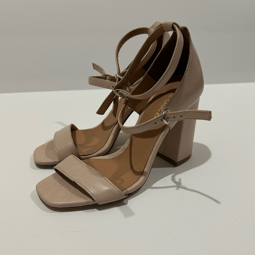Le Chateau Blush Pink Block heels open toe
